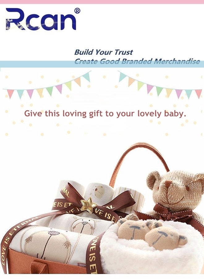 Rcan Newborn Gift Set for Baby Boy＆Girl Infant Gift Set Baby Gifts Premium Cotton Baby Clothes Accessories Set Fits Newborn to 3 Months - Image 5