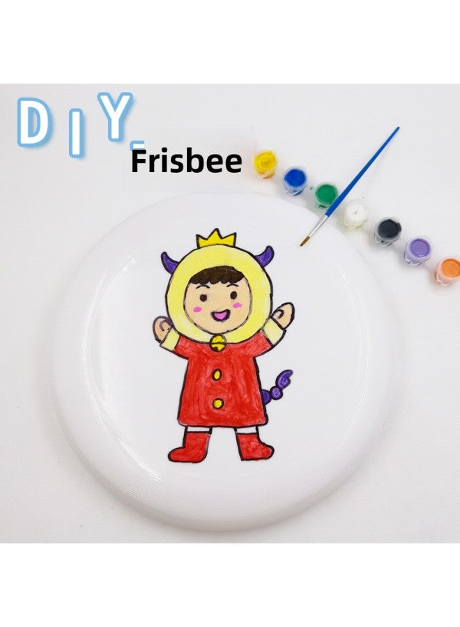 Kindergarten Hand-painted DIY Graffiti Blank Frisbee Children's Painted Outdoor Parent-child Toy Flying Saucer Wholesale-Specifications:Frisbee Backpack  - Image 5
