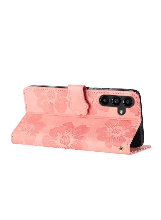 اس-توب جراب هاتف جلدي بنقشة زهور لهاتف Samsung Galaxy A15 - Image 5