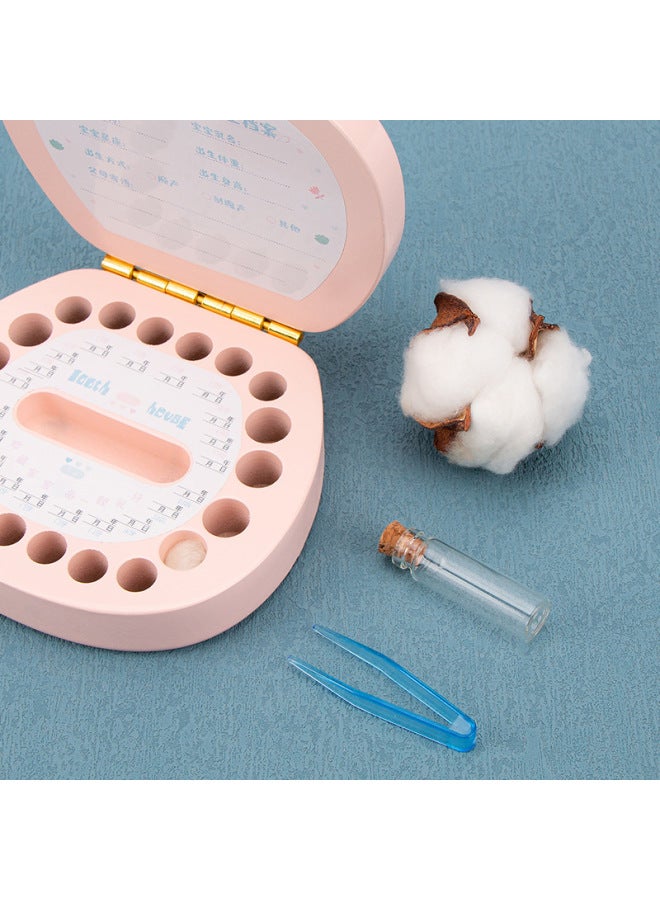 Adorable Teeth Storage Box For Boys And Girls Baby Hair Preservation Memorial Box Cute Tooth Collection Box For Children-Specifications:Pink-Zodiac Monkey  - Image 4