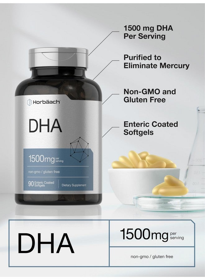 Horbäach Horbaach DHA Supplement 1500mg | 90 Softgels | EPA, Omega 3, DHA | Non-GMO, Gluten Free - Image 4