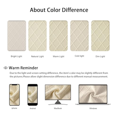 SearchI Waterproof Dining Chair Seat Covers Set of 4, Washable Stretch Seat Covers for Dining Chairs, Rear-Covered Dining Room Seat Cover Protector(Check Beige) - Image 4