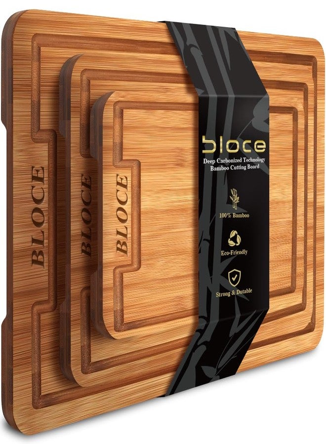 BLOCE Wooden Cutting Boards for Kitchen, Bamboo Cutting Board Non Toxic, Wood Cutting Board Set, Charcuterie & Chopping Board, Kitchen Gadgets - Image 1