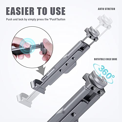 ARNARKOK Metal Tablet Tripod Mount, 7.9-12.9in Ipad Holder, Rotatable Cold Shoe, 2 Acra Swiss QR Bracket, Universal Tablet Mount for Video Recording - Image 5