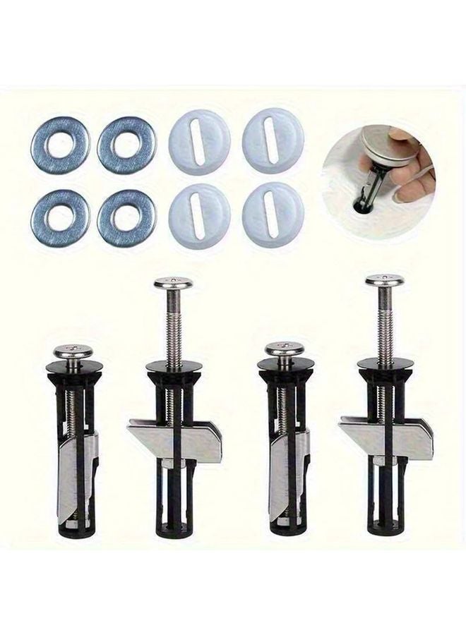 4 Piece Heavy Duty Stainless Steel Toilet Hardware Kit Anti Rust Fastening Parts - Image 2