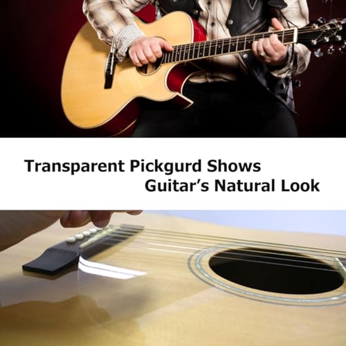Healing shield Premium Acoustic Guitar Pickguard Pick Guard, Transparent Self-Adhesive, Scratch Resistant Protection Coating, Anti-Dust, Anti-Fingerprint, Made in South Korea, Clear Glossy, Style Type - Image 4