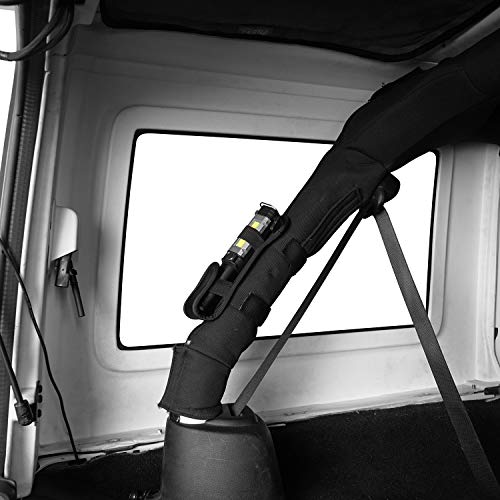 Hooke Road Wrangler Roll Bar Mount Flashlight Holder wLED Emergency Flashlight for Jeep Wrangler 9726 TJ JK JL - Image 5