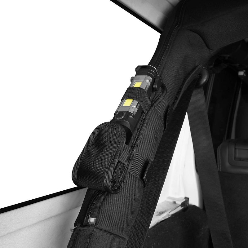 Hooke Road Wrangler Roll Bar Mount Flashlight Holder wLED Emergency Flashlight for Jeep Wrangler 9726 TJ JK JL - Image 4