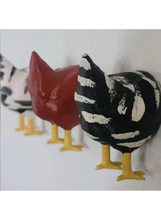 Goolsky Chicken Butt Magnets Set(3pcs), Funny Polystyrene Fridge Decor, Creative Star-Shaped Art Design, Humorous Home Decorations, Unique Gift Idea  - Image 4