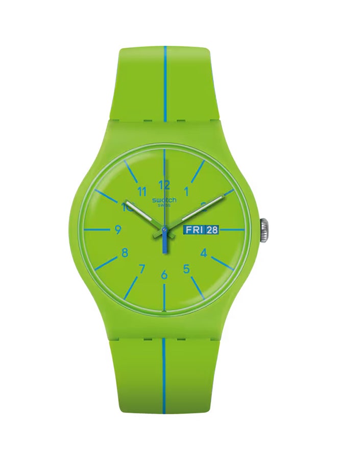 Swatch ساعة يونيكس بلاستيكية كوارتز فيردي أزول - Image 1
