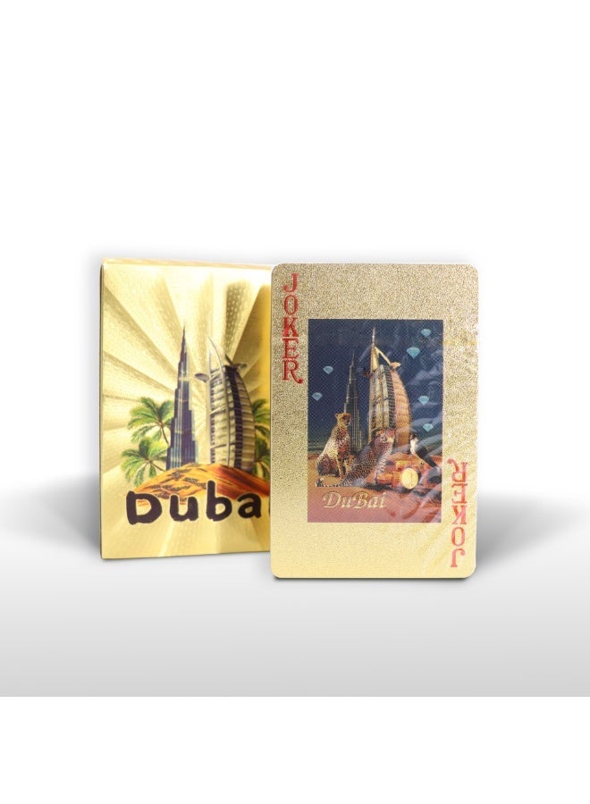 Al Jaber Dubai Gold Souvenir Playing Cards – Burj Al Arab & Burj Khalifa Design – Luxury Golden Deck - Image 3