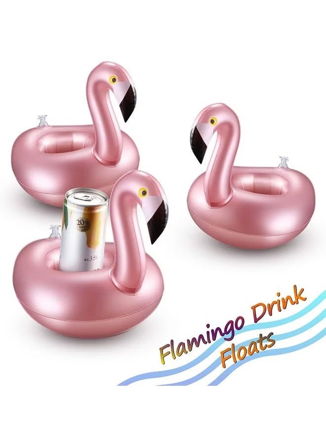 Generic 12-Piece Inflatable Drink Holder Flamingo Drink Floats, Reusable Inflatable Lovely Animal Cup Coasters Pool Cup for Pool Parties &Flamingo Theme Parties  - Image 3