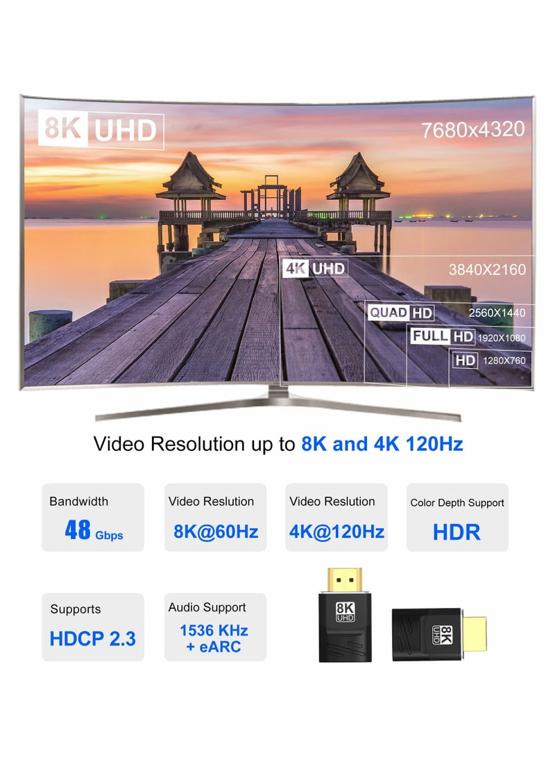 Y&D 8k HDMI Adapter Male to Female and for Wall TV - Image 2