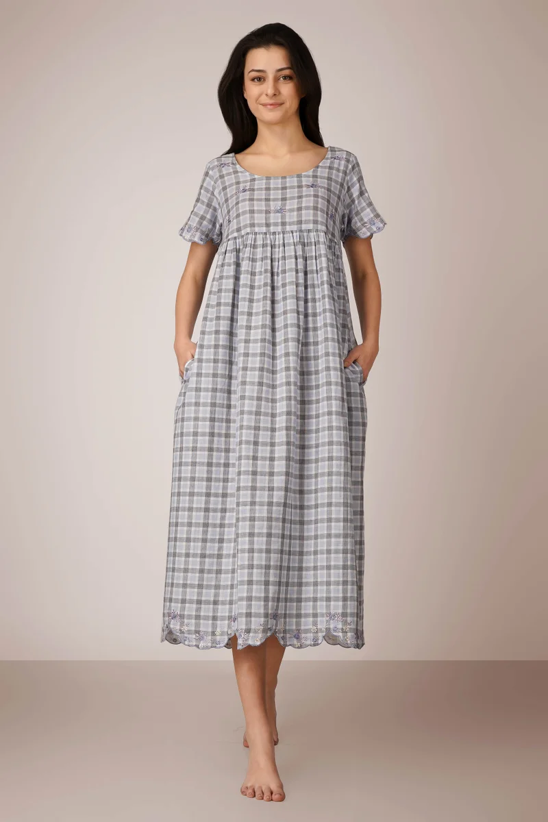 After Dark Seena, Embroidered Nightdress