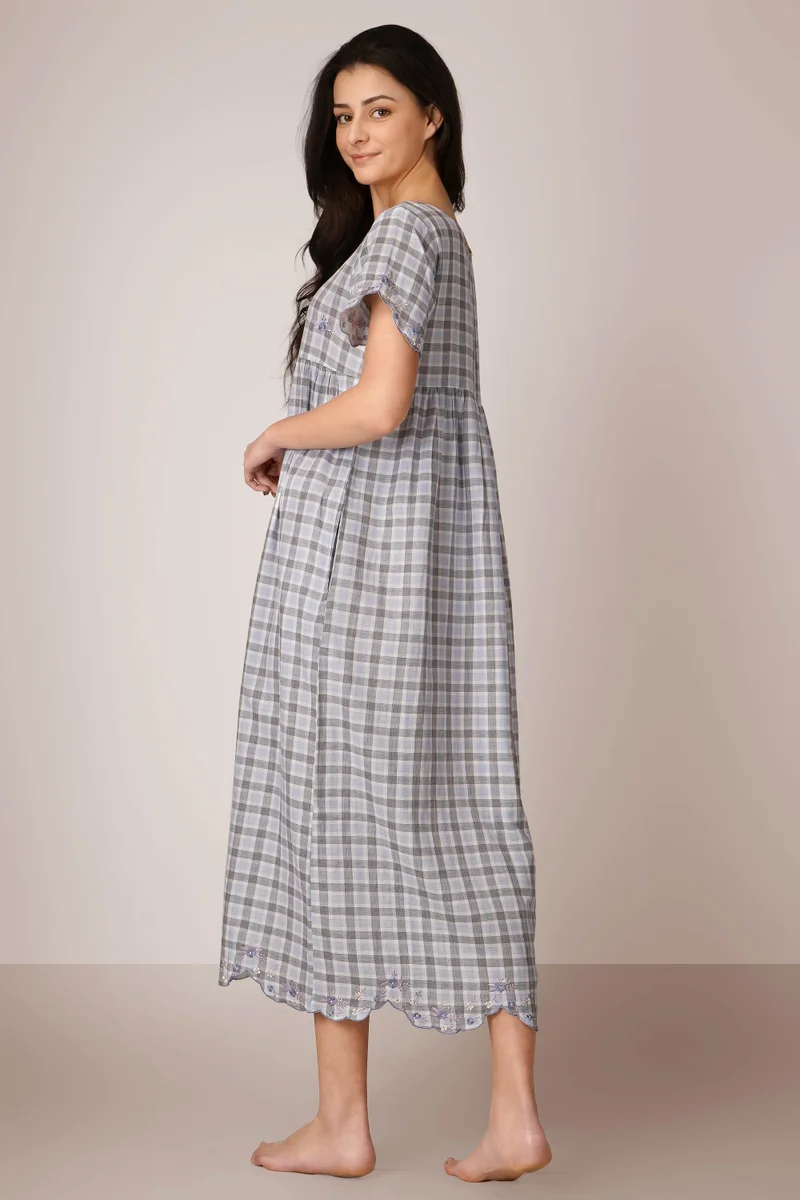 After Dark Seena, Embroidered Nightdress