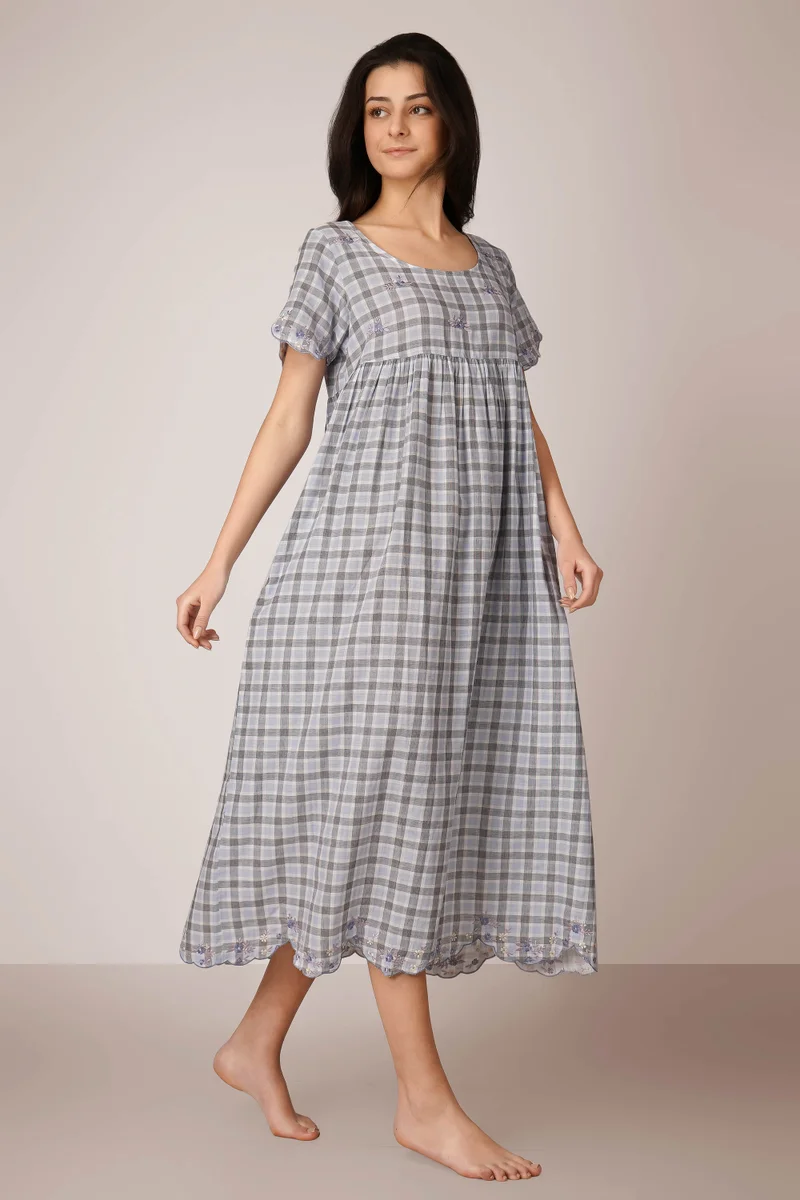 After Dark Seena, Embroidered Nightdress