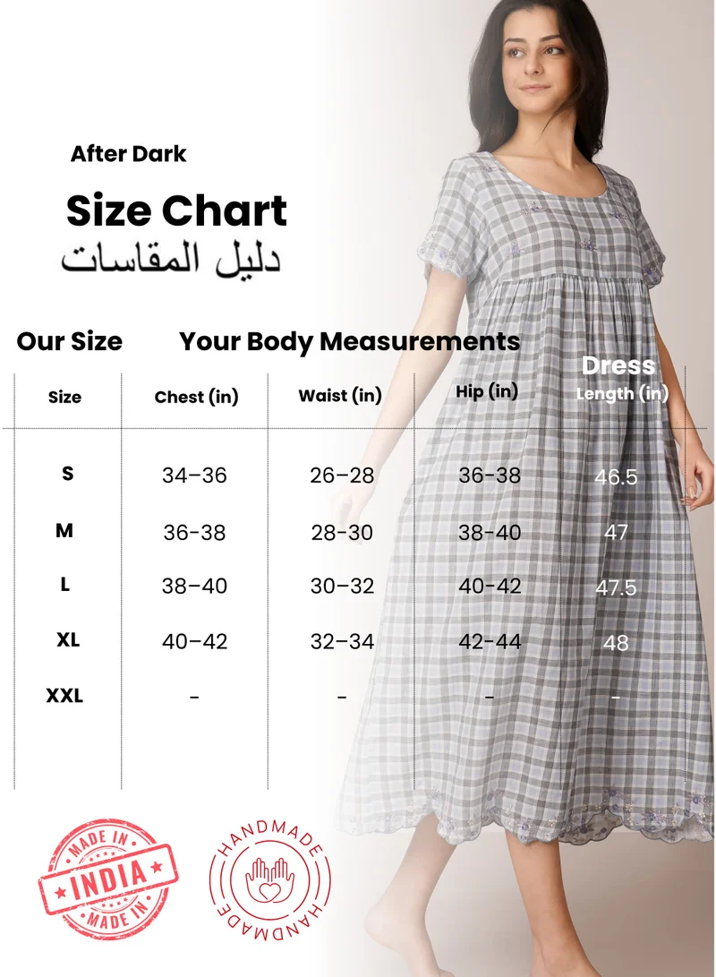 After Dark Seena, Embroidered Nightdress