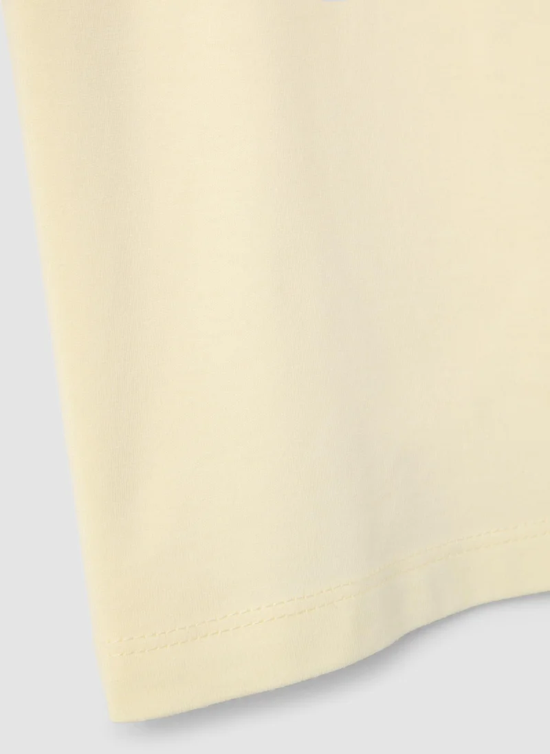 Ovs  OVS Girlsâ€™ Yellow Pure Organic Cotton T-Shirt With Print And Glitter for Women | Best Price UAE