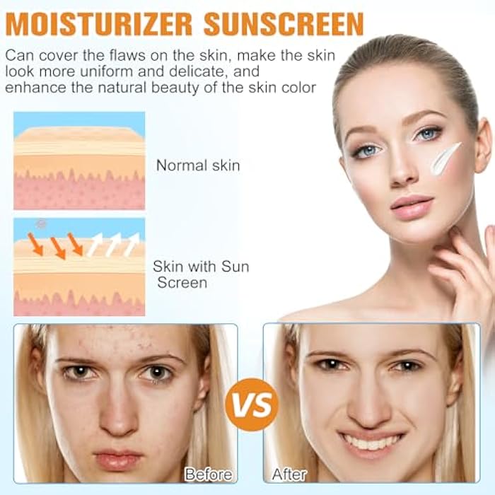 Rednow Tinted Sunscreen for Face SPF 50,Universal Protector Solar Con Color,Face Sunscreen Moisturizer,Hydrating Sun Essence Face Sunscreen Hydrating,No Sticky | Travel Size Sunscreen(2PCS) - Image 3