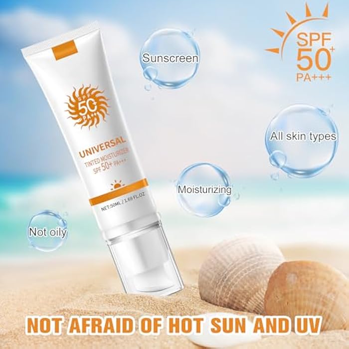 Rednow Tinted Sunscreen for Face SPF 50,Universal Protector Solar Con Color,Face Sunscreen Moisturizer,Hydrating Sun Essence Face Sunscreen Hydrating,No Sticky | Travel Size Sunscreen(2PCS) - Image 4