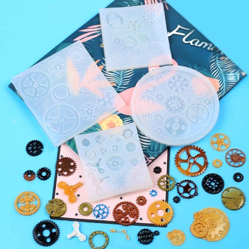 Cake Silicone Gear Shape 3D Chocolate Cake Fondant Silicone DIY Resin Jewelry Pendant Decoration Kitchen Baking Cake Decorating Modeling Tools