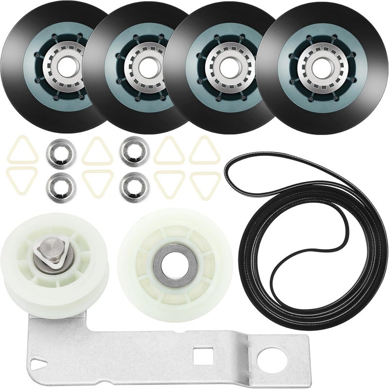 Aremae Upgraded 4392067RC Dryer Repair Kit, 4392067 Dryer Maintenance Kit with WPW10314173 Drum Roller & 661570V Belt & 279640 Idler Pulley&279640 dryer idler Suitable for maytag kenmore whirlpool Dryers - Image 1