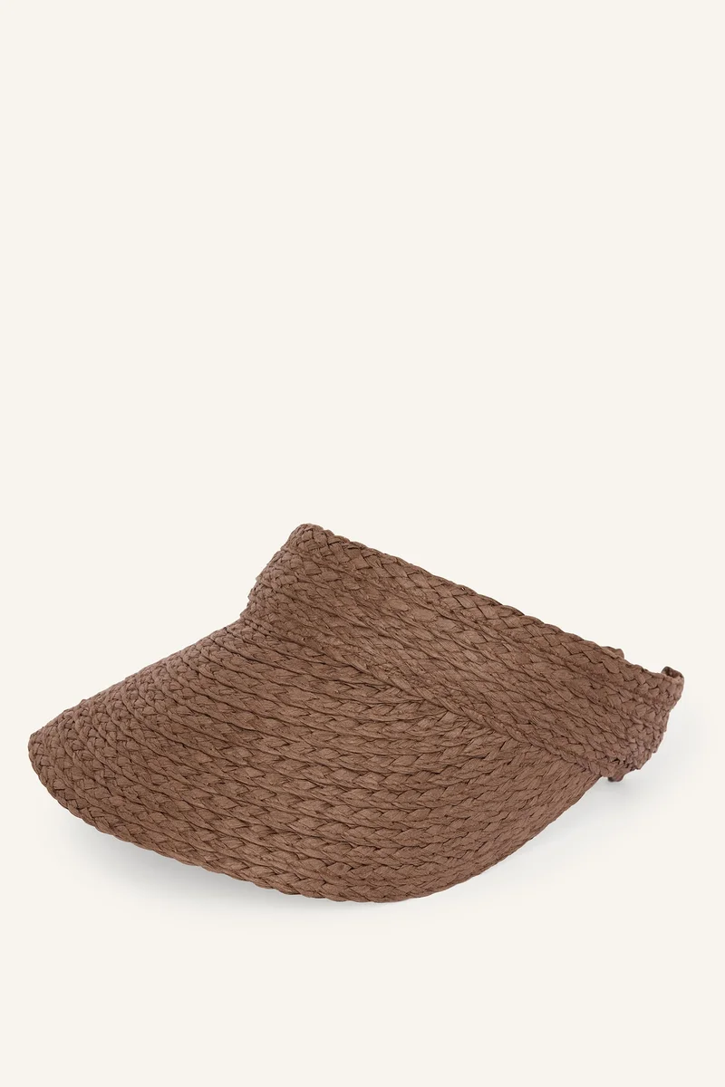 Woman Woven Visor Hat