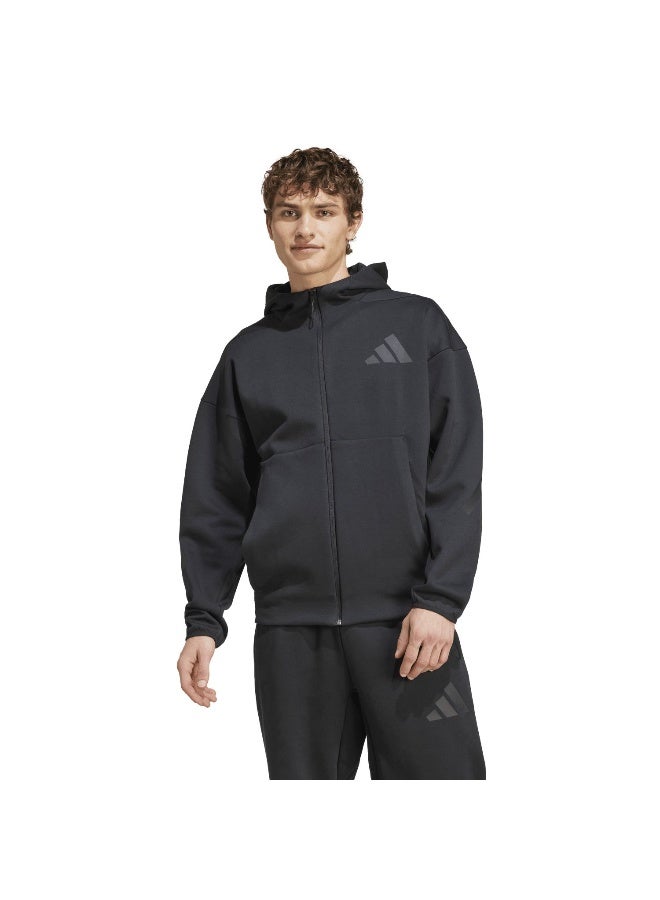 Adidas Adidas M Z.N.E. Fz Black Hooded Track Top Track Tops For Men - Image 2