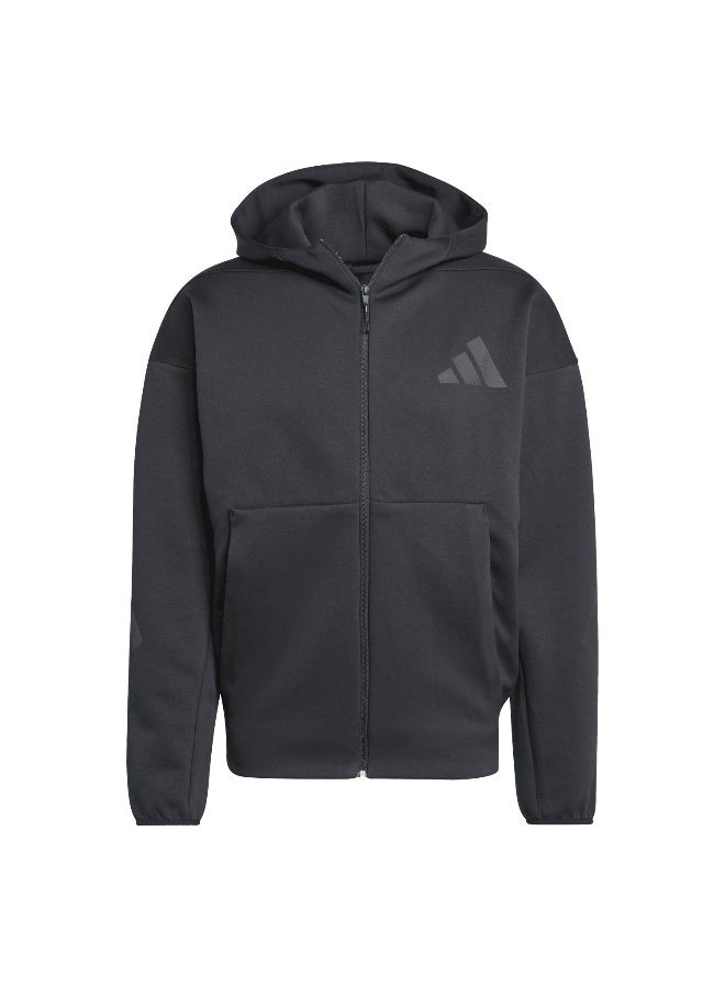 Adidas Adidas M Z.N.E. Fz Black Hooded Track Top Track Tops For Men - Image 1