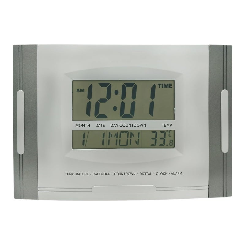TEMIX Digital Display LCD Wall Clock with Multifunction Calender Tempreature Display Clocks