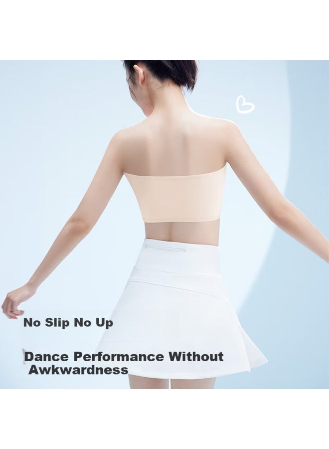 Mei Ya Ting Girls' Strapless Anti-slip Invisible Sports Bra For Children Dancing Backless Bra With No Shoulder Straps Anti-light Running Light-gathering Seamless Bra - Image 3