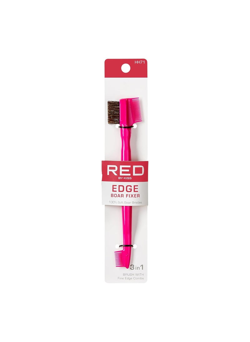 Red by Kiss - Red by Kiss Ultimate Edge Fixer Professional Boar Hair Brush (100% Boar Hair) (BSH28) - Image 1