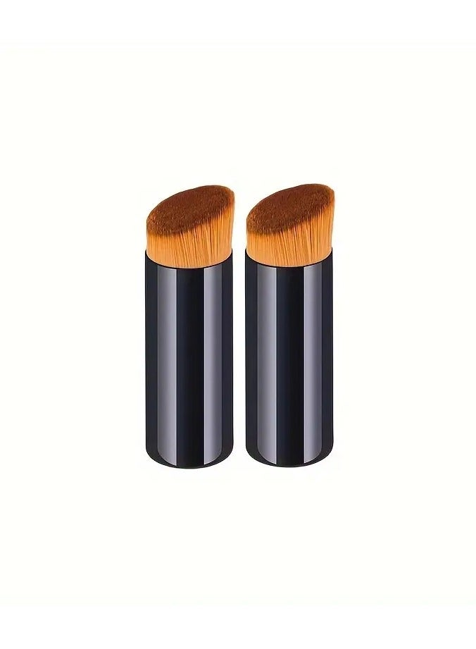 ORiTi 5 PCS Angled Top Foundation Brush Premium Make up Brush for Liquid Blending Cream Powder Blush Buffing Stippling Face Makeup Tools - Image 2