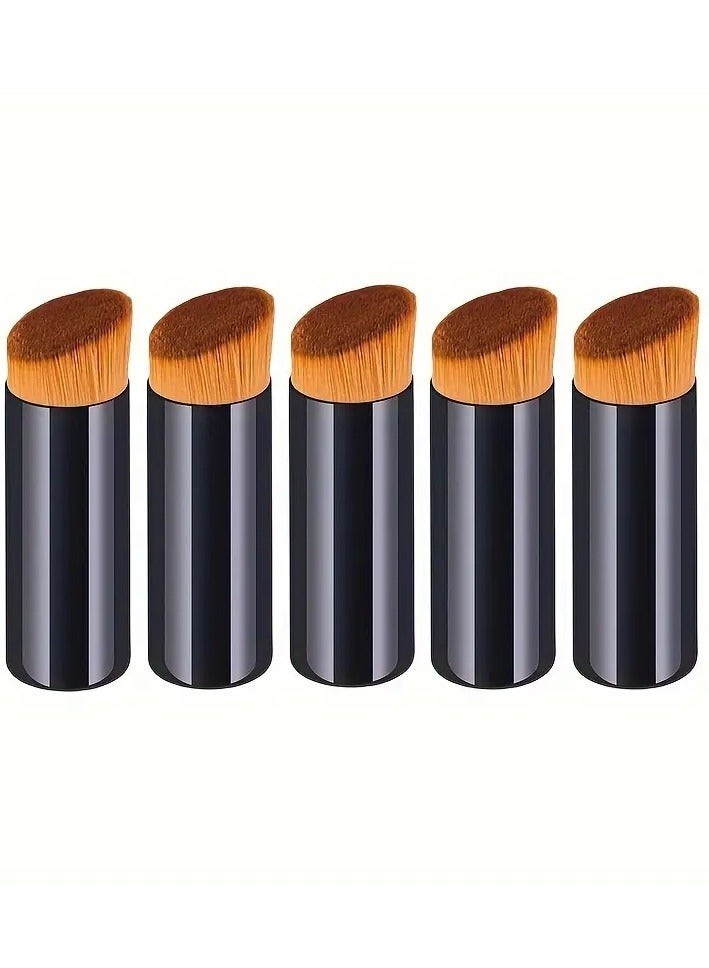 ORiTi 5 PCS Angled Top Foundation Brush Premium Make up Brush for Liquid Blending Cream Powder Blush Buffing Stippling Face Makeup Tools - Image 1