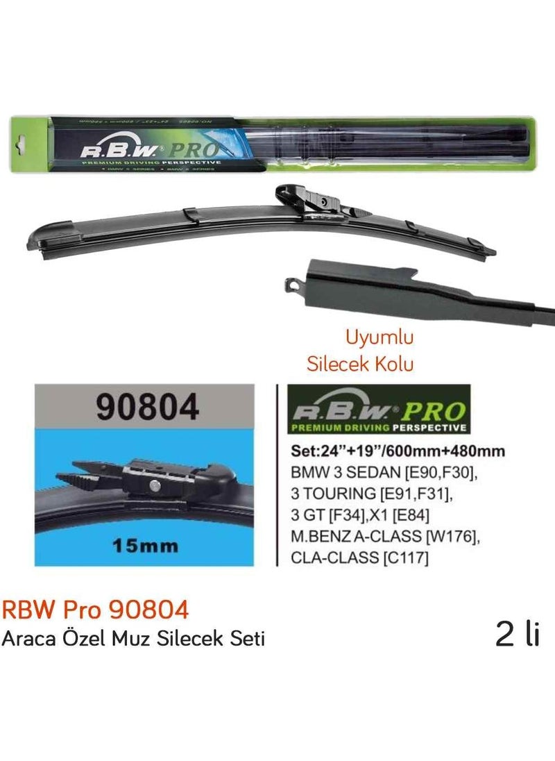 RBW 90804 Bmw 3 Series Sedan (E90, F30, F80) 2009- Front Wiper Set  - Image 3