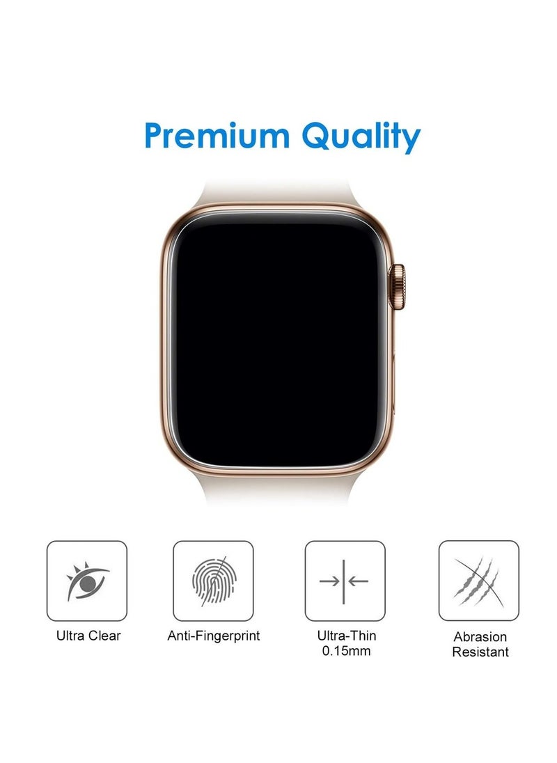 Generic Screen Protector For Apple Watch SE (2022/2020) /Series 6 5 4 44mm TPU HD Clear Full Coverage Film 3-Pack  - Image 5