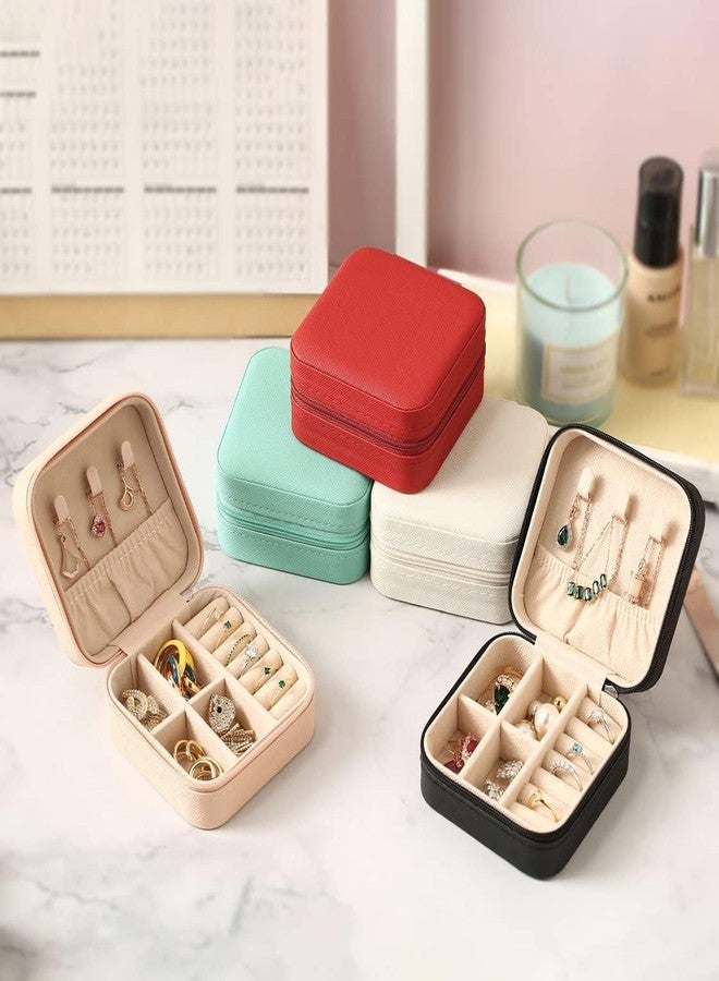 Xpandio Travel Jewelry Case Small Jewelry Box Jewelry Organizer Storage Case Portable PU Leather Mini Jewelry Travel Case for Girls Womens Earring, Necklace, Rings,Bracelets (Black) - Image 5