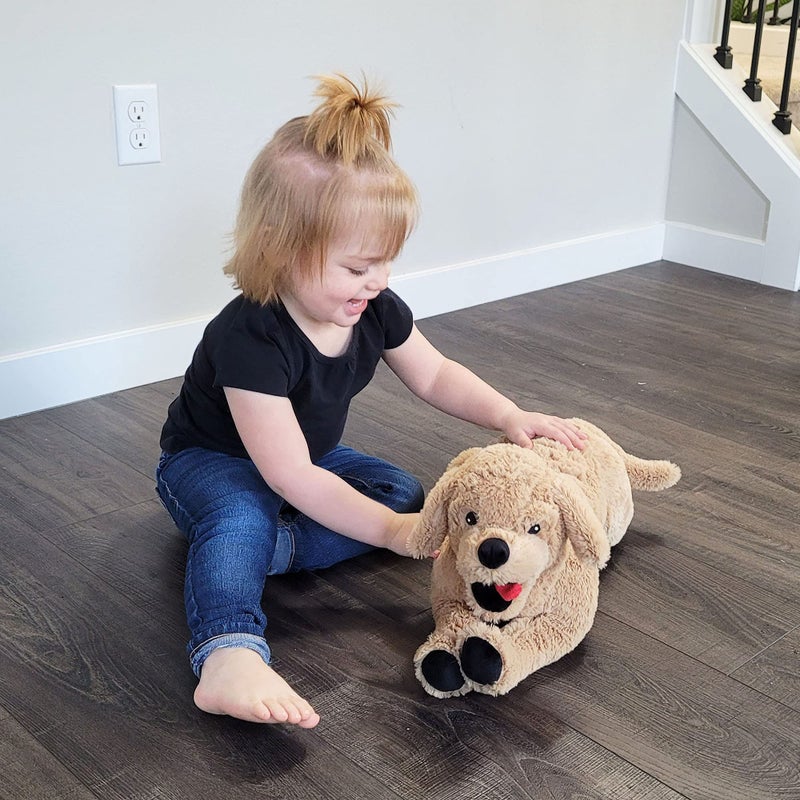 LotFancy Dog Stuffed Animals Plush, 21" Soft Cuddly Golden Retriever Plush Toys, Large Stuffed Dog, Puppy Dog Stuffed Animals, Birthday Gift for Kids Girls Boys - Image 3