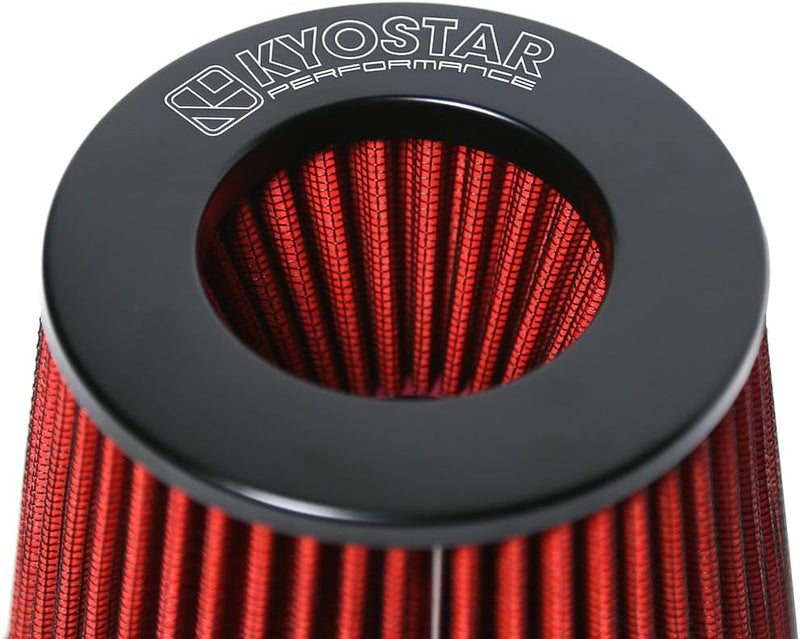 Kyostar فلتر مخروطي بديل لسحب الهواء من Kyostar Universal أحمر مقاس 3 بوصة 76 مم، فلتر هواء جاف عالي الجودة خيارات متنوعة - Image 5