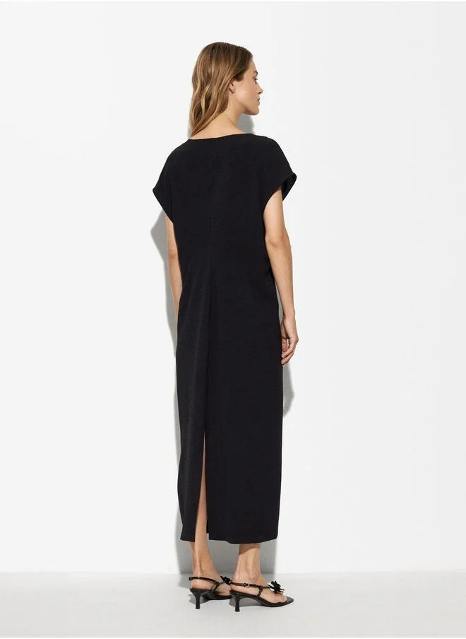 PARFOIS Long Short Sleeve Dress