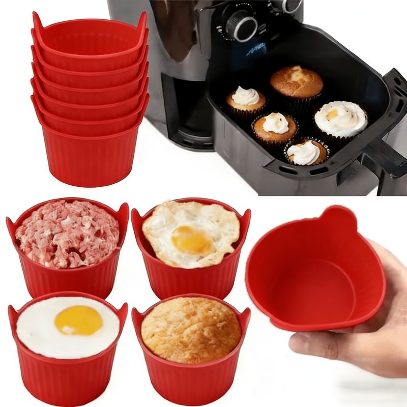 Gray Nonstick Baking Molds for Air Fryer Muffins Eggs - Image 5