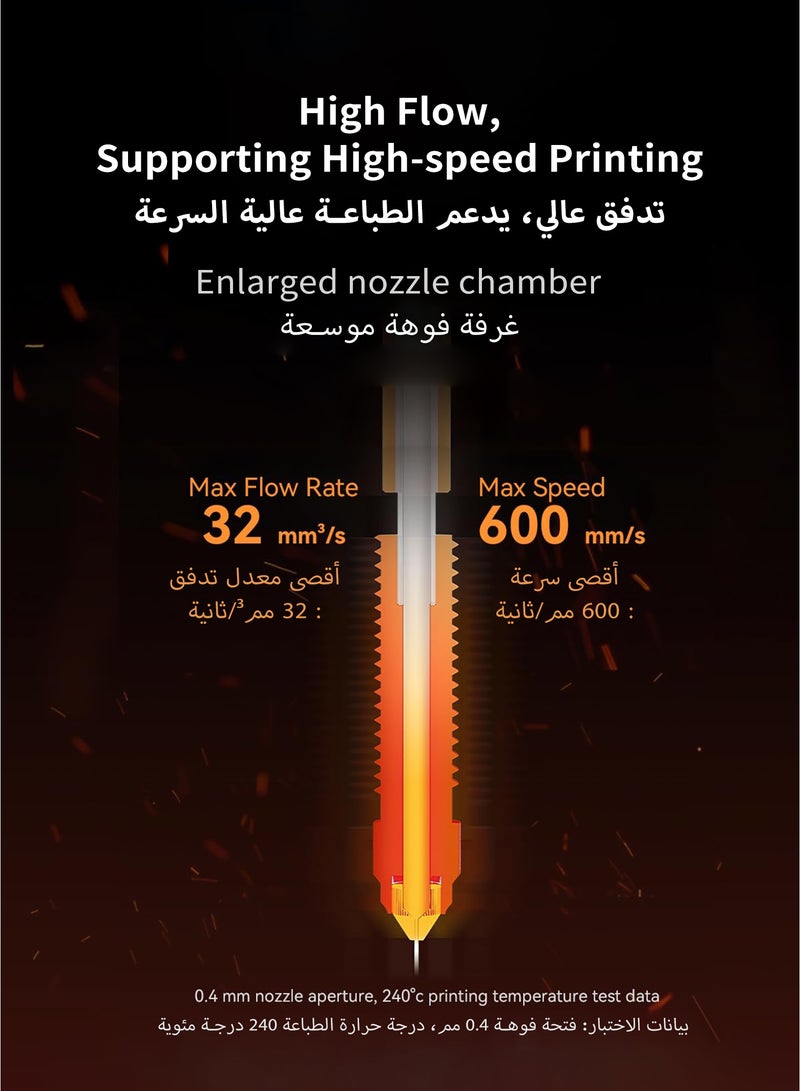 كريليتي 3D مجموعة ترقية رأس الطباعة الرسمي Ender 3 V3 SE KE، كتلة تسخين سيراميكية لطابعات 3D مع فوهة سريعة التبديل، تدعم درجة حرارة عالية تصل إلى 300°C، سرعة عالية تصل إلى 600 مم/ثانية لطابعة Ender 3 V3 SE/Ender 3 V3 KE - Image 4