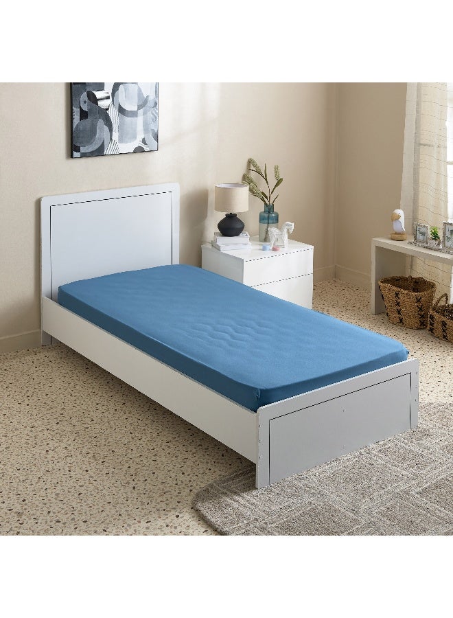 Home Box ملاءة سرير مصنوعة من الألياف الدقيقة - زرقاء - مفرد - Image 2