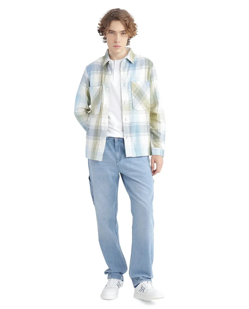 Rare Rabbit Men's Acrylic Check Shacket