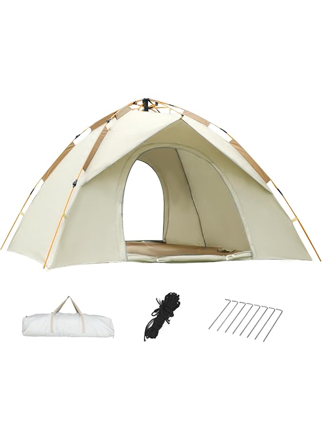 Beauenty 2-4 Persons Instant Tent For Camping, Portable Camping Tent, Automatic Camp Tent For Desert Beach Hiking Camping With Carry Bag - Image 1