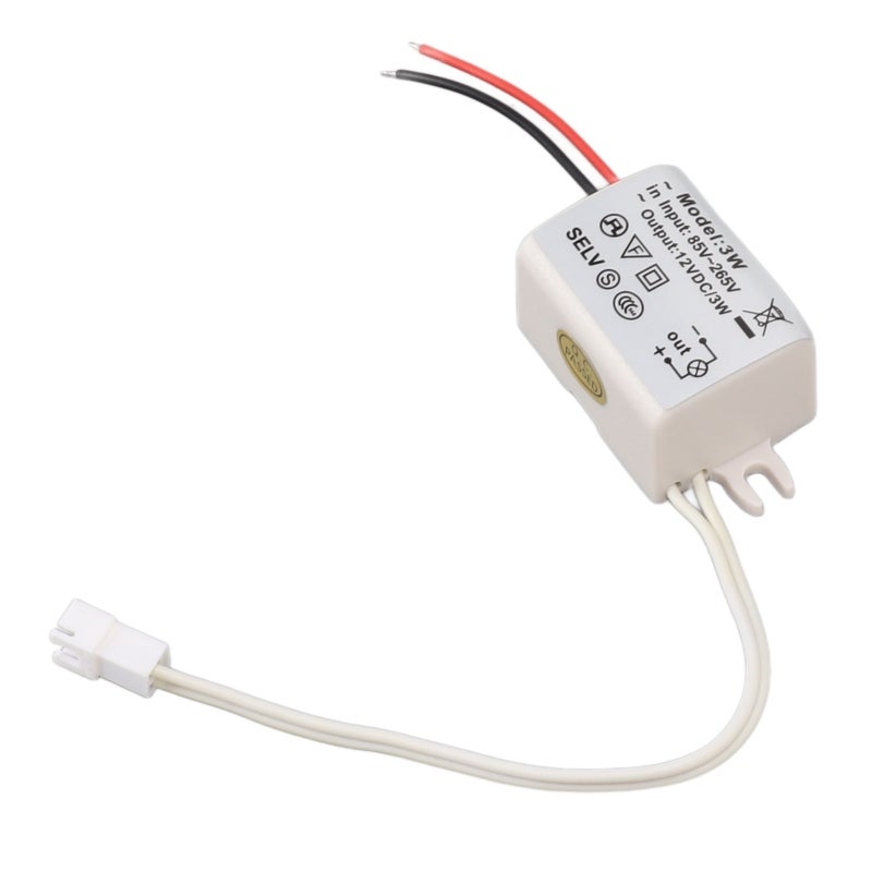 مُحول طاقة DC12V 3W مدخل AC85-265V - طاقة محرك LED مستقرة عالية الكفاءة بحماية من الجهد الزائد، القصر الداخلي، التيار الزائد لأنوار الشرائط LED، ومصابيح LED، والأنوار الصناعية، والأرفف LED - Image 2