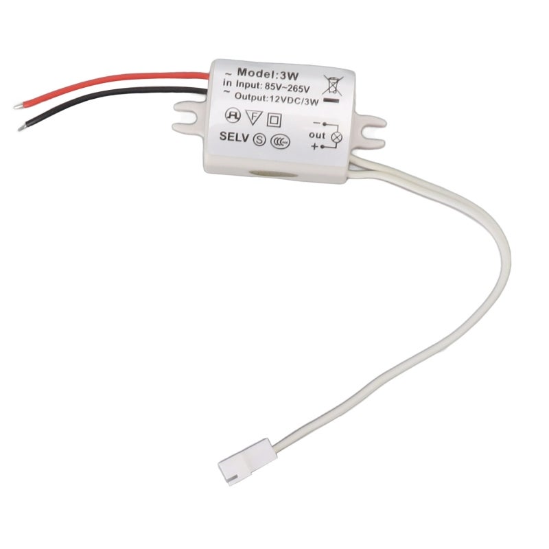 مُحول طاقة DC12V 3W مدخل AC85-265V - طاقة محرك LED مستقرة عالية الكفاءة بحماية من الجهد الزائد، القصر الداخلي، التيار الزائد لأنوار الشرائط LED، ومصابيح LED، والأنوار الصناعية، والأرفف LED - Image 5