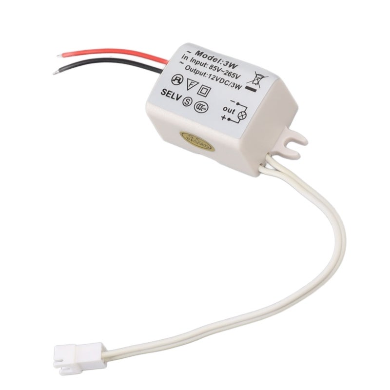 مُحول طاقة DC12V 3W مدخل AC85-265V - طاقة محرك LED مستقرة عالية الكفاءة بحماية من الجهد الزائد، القصر الداخلي، التيار الزائد لأنوار الشرائط LED، ومصابيح LED، والأنوار الصناعية، والأرفف LED - Image 4
