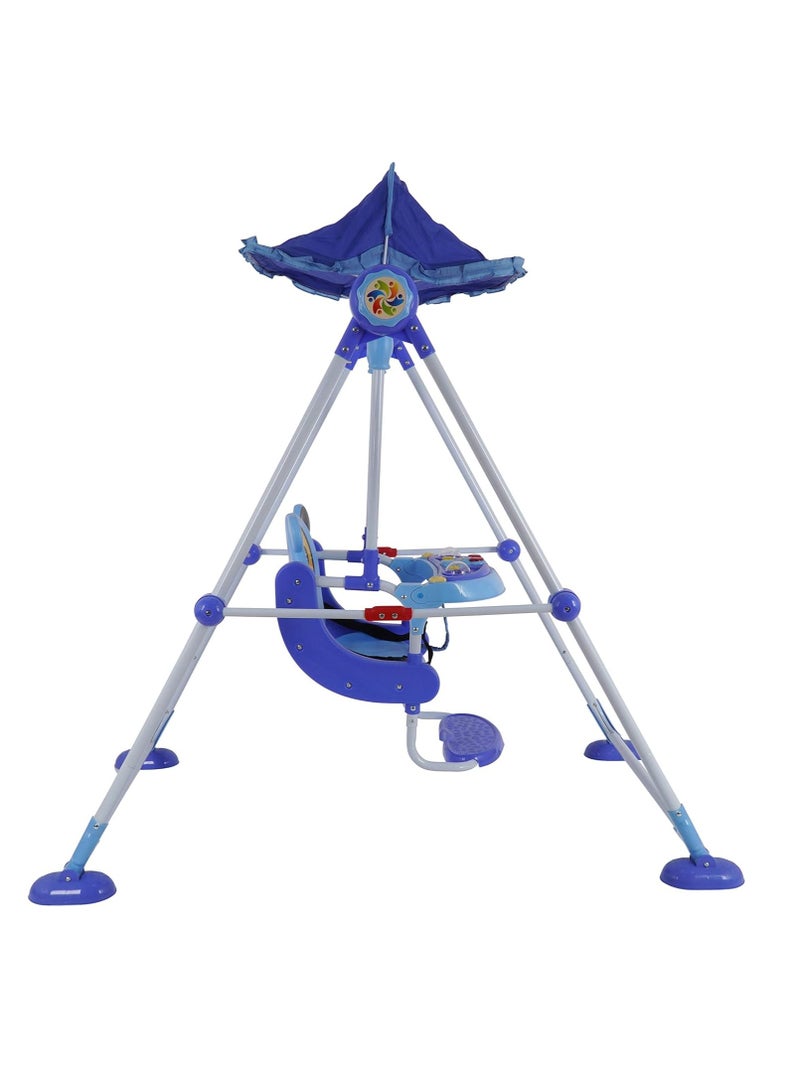 يوستيد مجموعة أرجوحة للأطفال، مقعد متأرجح للأطفال شديد التحمل، حامل معدني قابل للطي للاستخدام الداخلي والخارجي، تعليمات واضحة وسهلة التجميع والتخزين في المنزل (أرجوحة) - Image 2