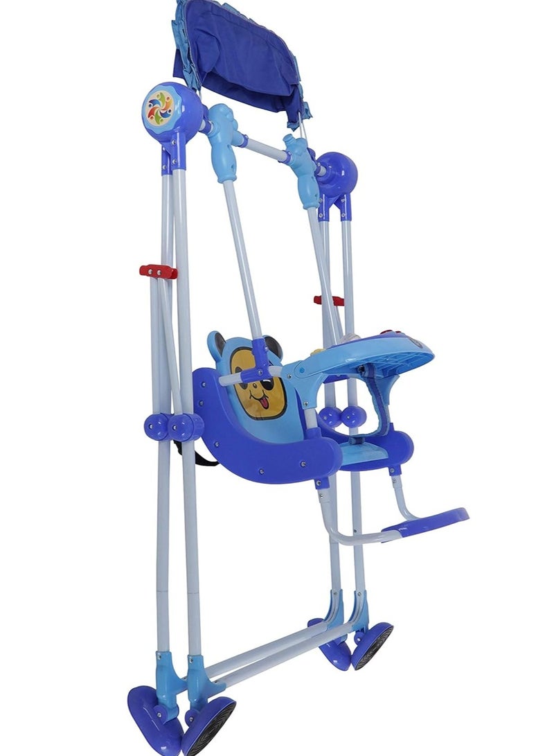 يوستيد مجموعة أرجوحة للأطفال، مقعد متأرجح للأطفال شديد التحمل، حامل معدني قابل للطي للاستخدام الداخلي والخارجي، تعليمات واضحة وسهلة التجميع والتخزين في المنزل (أرجوحة) - Image 4